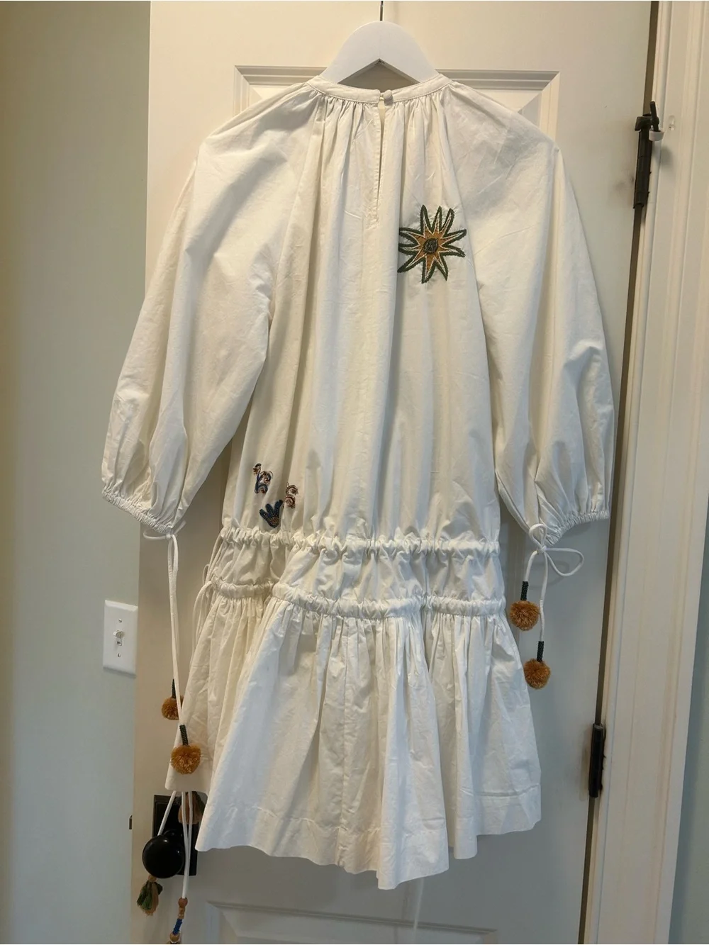 Alemais White Embroidered Mini Dress